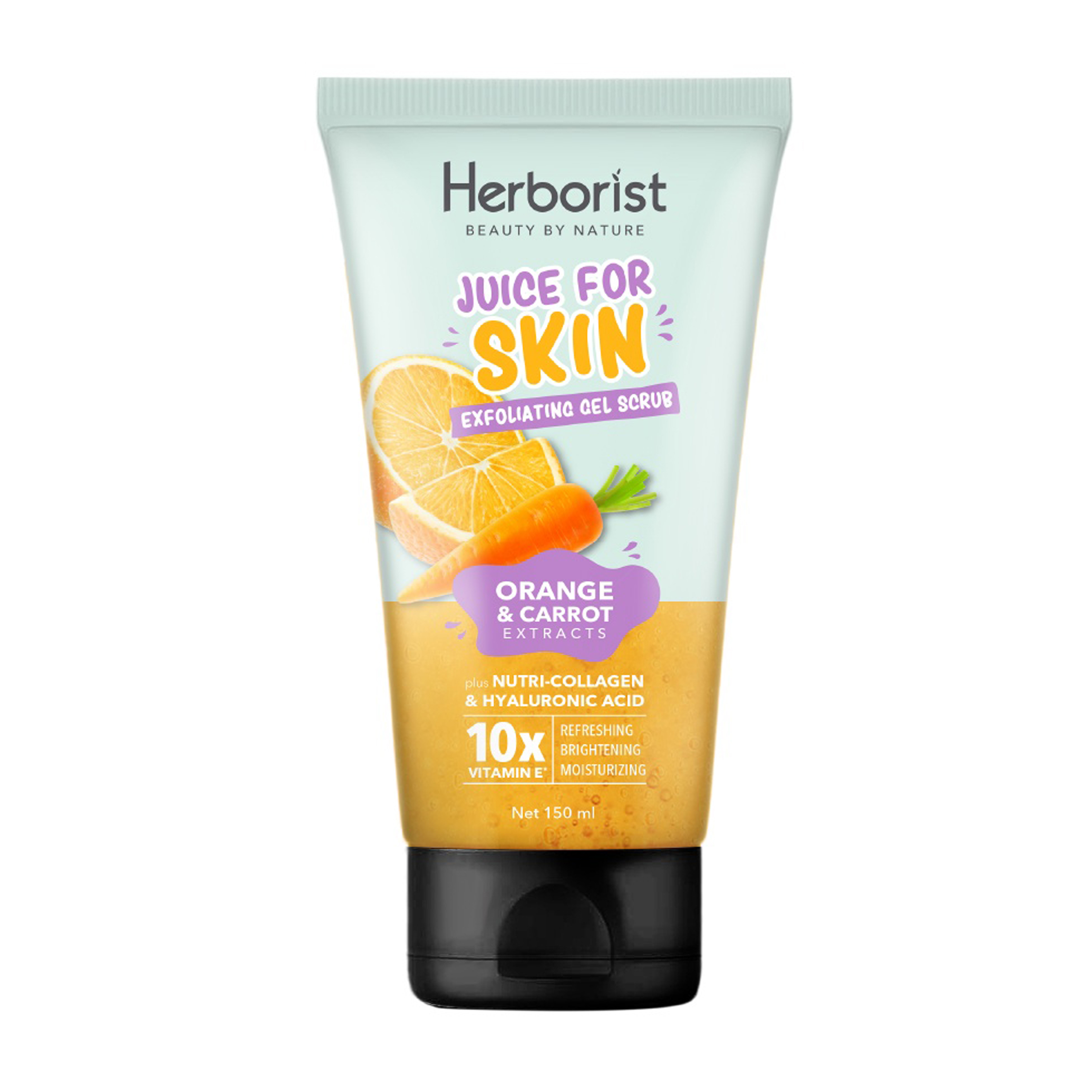 Herborist Juice For Skin Exfoliating Gel Scrub Orange & Carrot 150ml | Gogobli