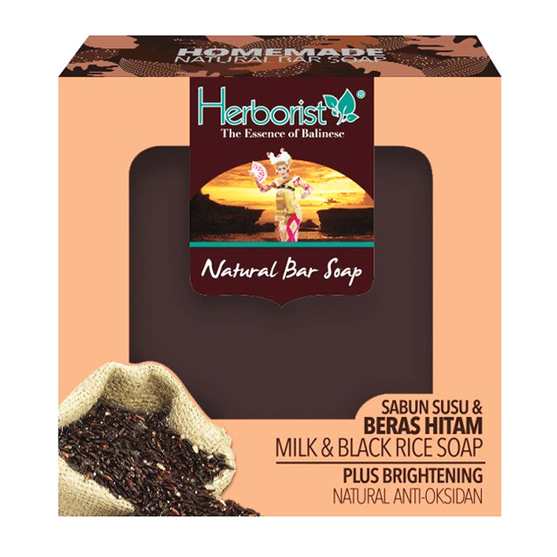 Herborist Natural Bar Soap Susu Dan Beras Hitam 80gr | Gogobli