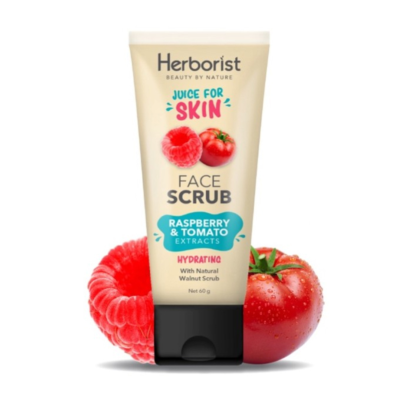 Herborist Juice For Skin Face Scrub Raspberry Tomato 60gr | Gogobli