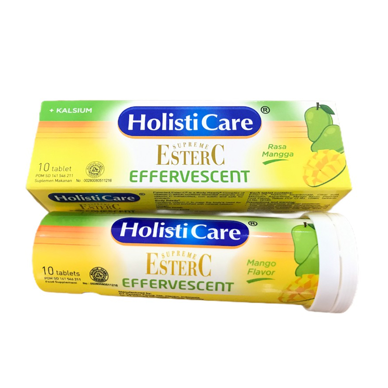 Holisticare Supreme Ester-C Effervescent Mango 10 Tablet