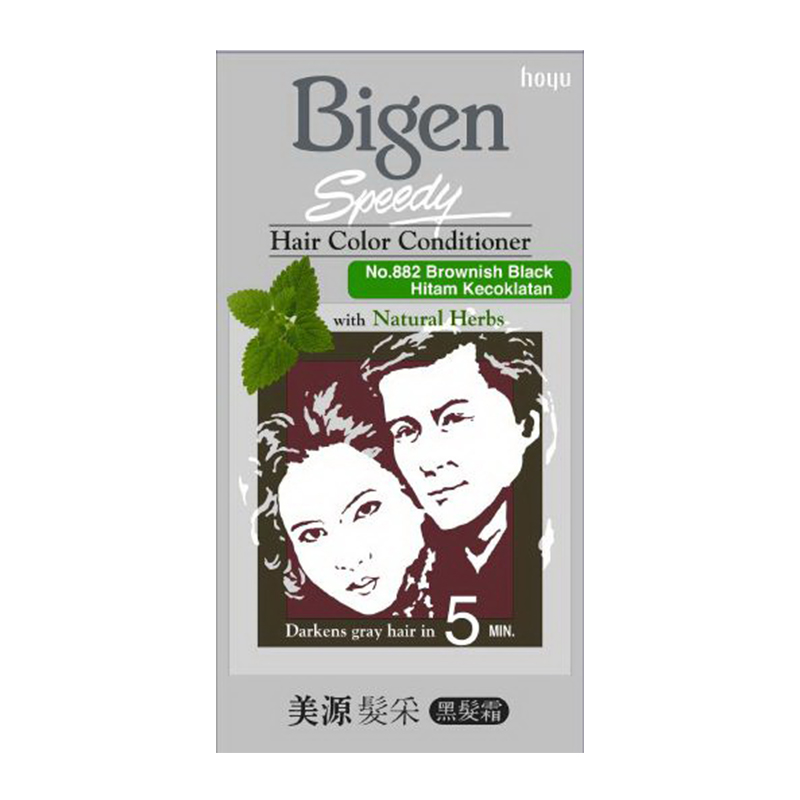 Hoyu Bigen Speedy Hair Color Conditioner Brownish Black Slim 882 40gr | Gogobli
