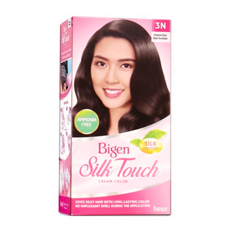 Hoyu Bigen Silk Touch Cream Color 3N Brownish Black | Gogobli