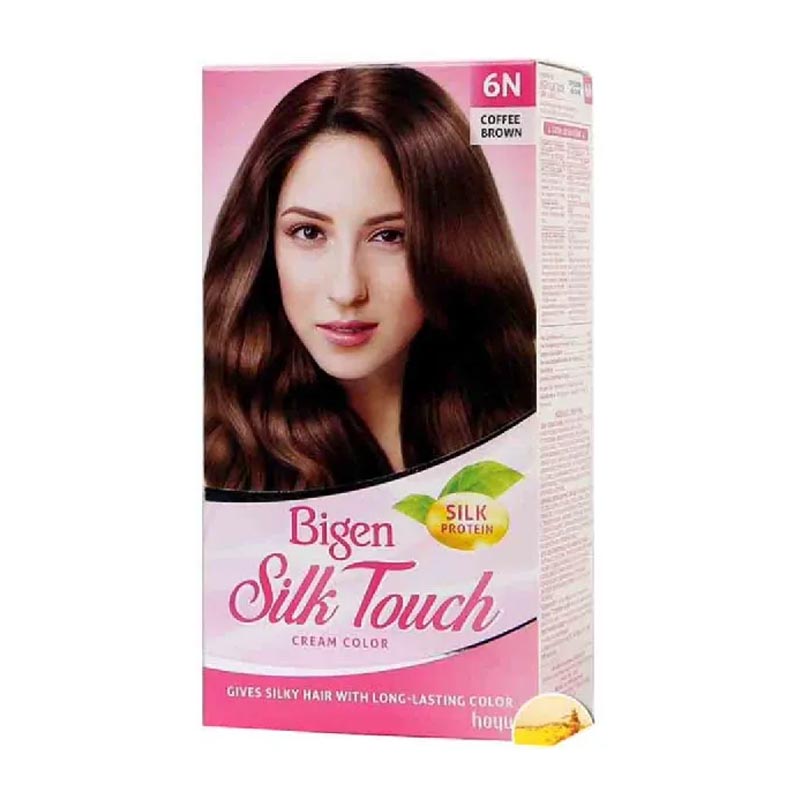 Hoyu Bigen Silk Touch Cream Color 6N Coffee Brown | Gogobli
