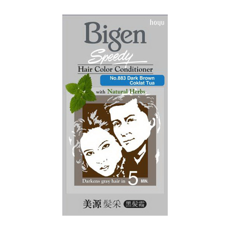 Hoyu Bigen Speedy Hair Color Conditioner Dark Brown Slim 883 40gr | Gogobli