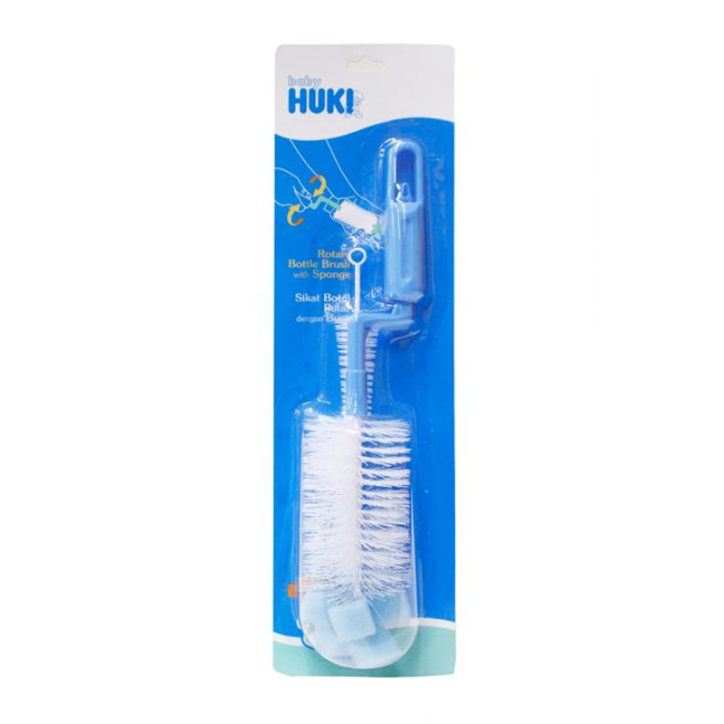 Huki Rotary Bottle And Nipple Brush Blue | Gogobli