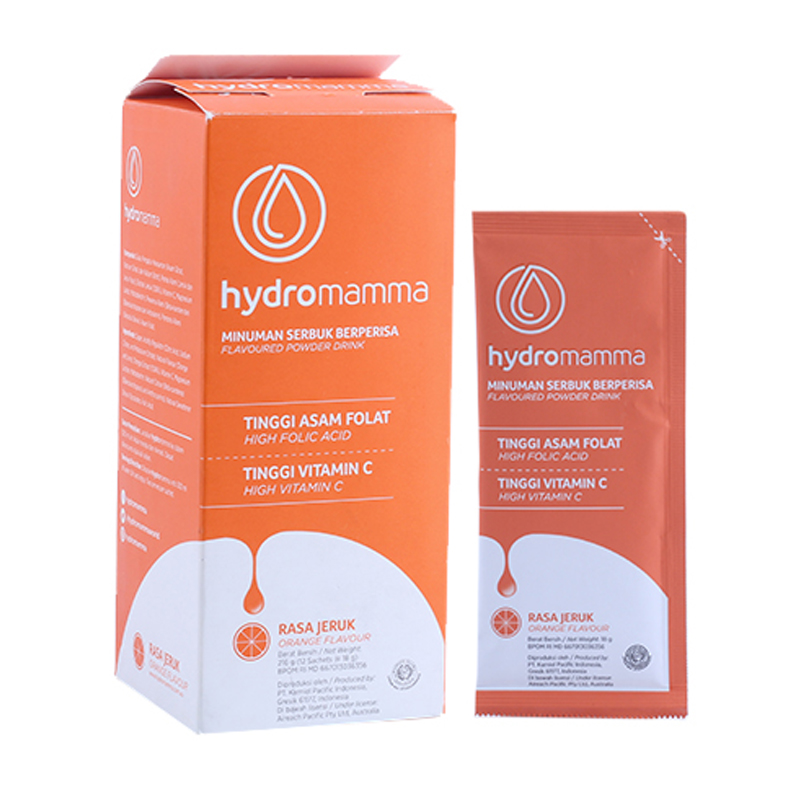 Hydromamma Minuman Serbuk Berperisa Rasa Jeruk (12s @ 18gr) | Gogobli