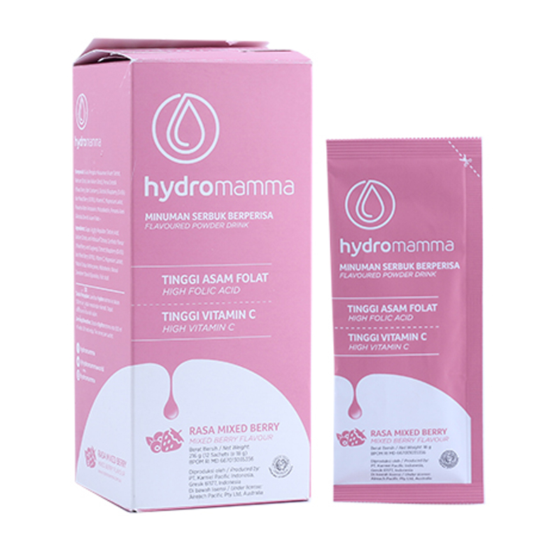 Hydromamma Minuman Serbuk Berperisa Rasa Mixed Berry (12s @ 18gr) | Gogobli