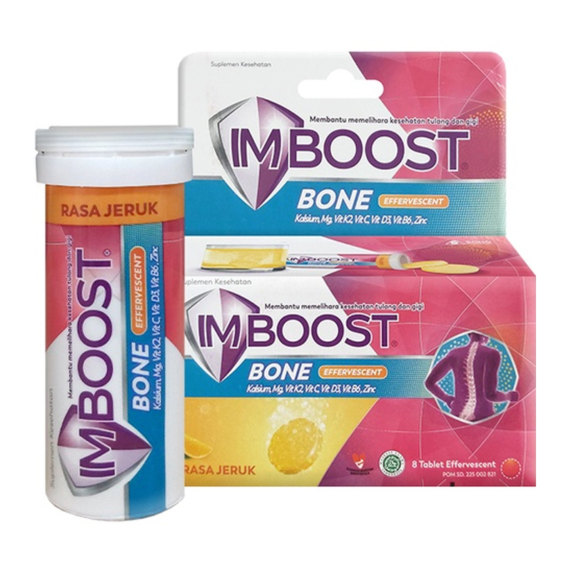 Imboost Bone Effervescent Rasa Jeruk 8 Tablet | Gogobli