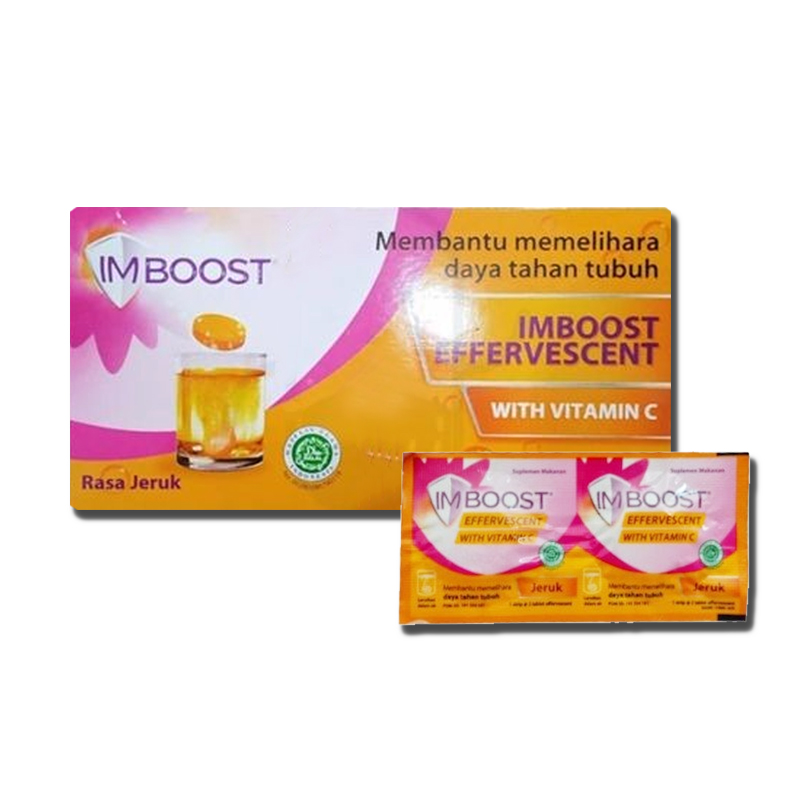Imboost Effervescent Rasa Jeruk (10 Sachet @2 Tablet) (ED: Sept 23) | Gogobli