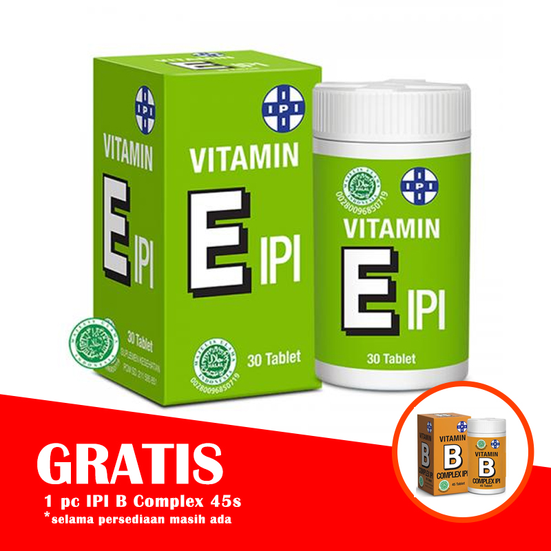 IPI Vitamin E 30 Tablet (BONUS IPI B Complex 45s) | Gogobli