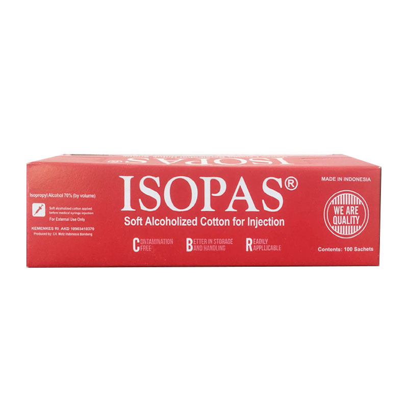 Isopas Alkohol Swab 100s (ED: Okt 25) | Gogobli