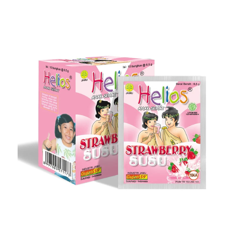 Jamu Gujati Helios Strawberry Susu (10s @ 6.5gr) | Gogobli