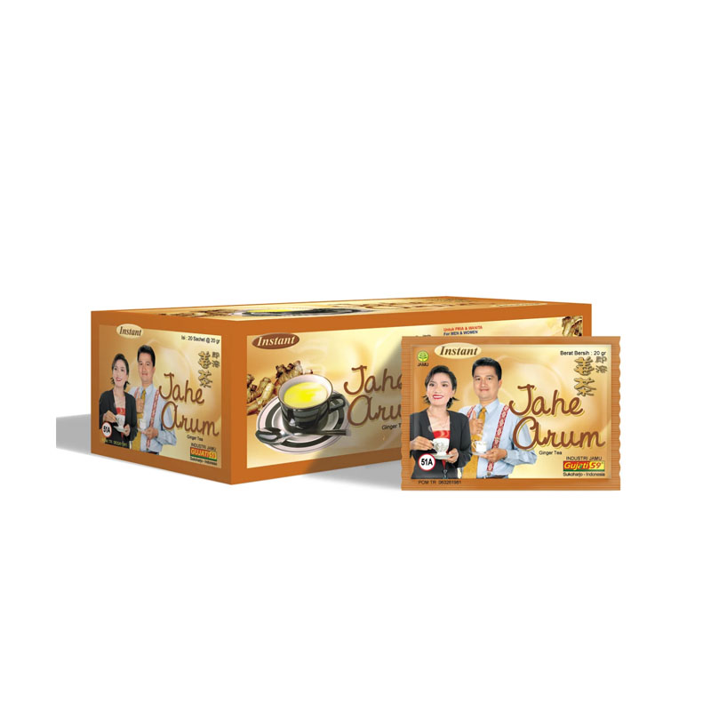 Jamu Gujati Jahe Arum Box (20s @ 20gr) | Gogobli