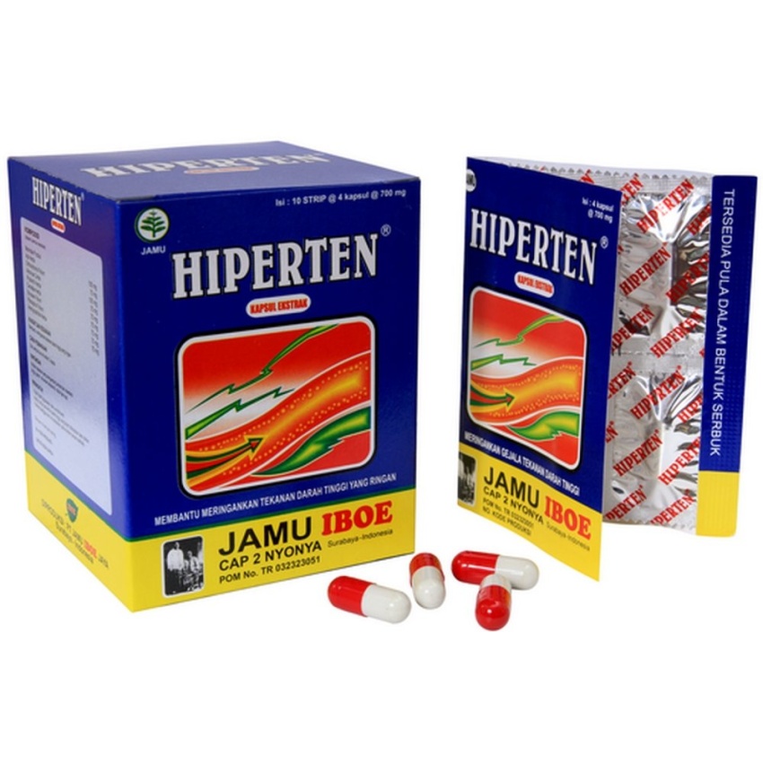 Jamu IBOE Hiperten Strip (10 Strip @ 4 Kapsul) | Gogobli
