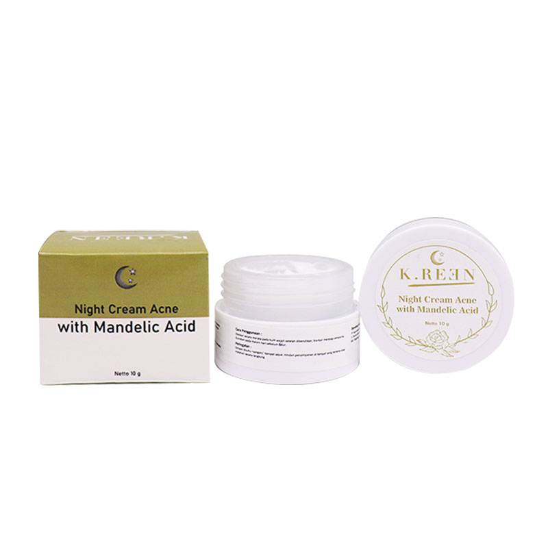 K.Reen Night Cream Acne With Mandelic Acid 10gr | Gogobli