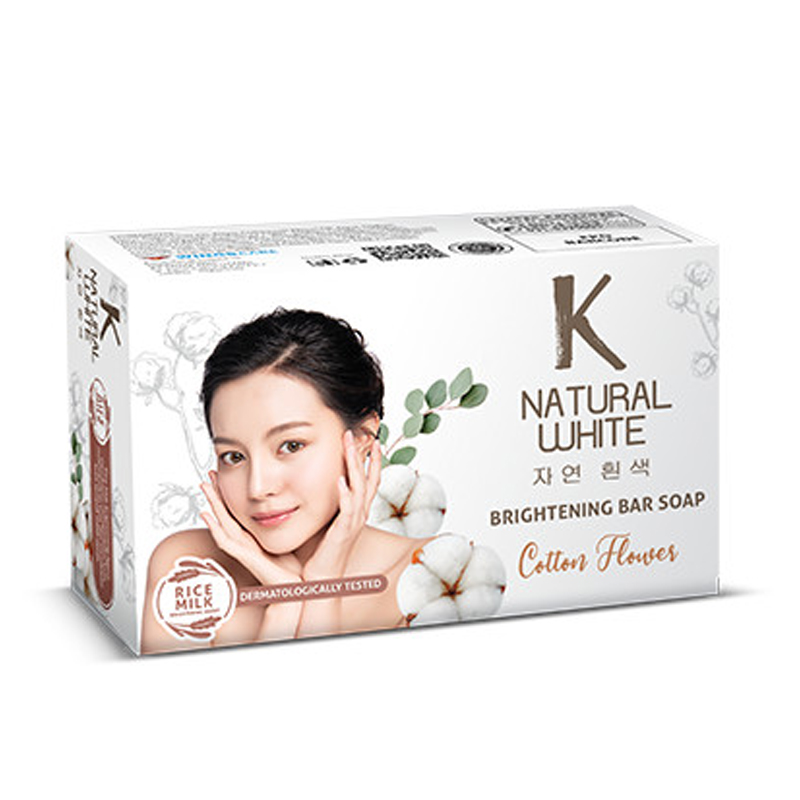 K Natural White Brightening Bar Soap Cotton Flower 85gr | Gogobli
