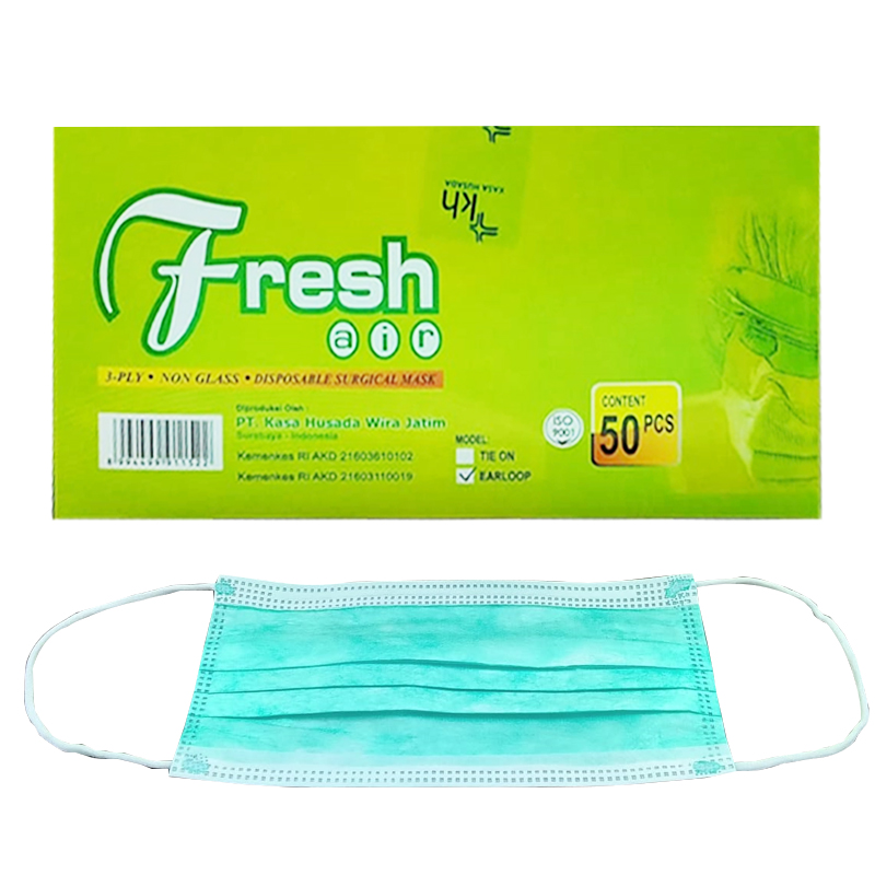 Kasahusada Fresh Air 3 Ply Earloop Mask 50s | Gogobli