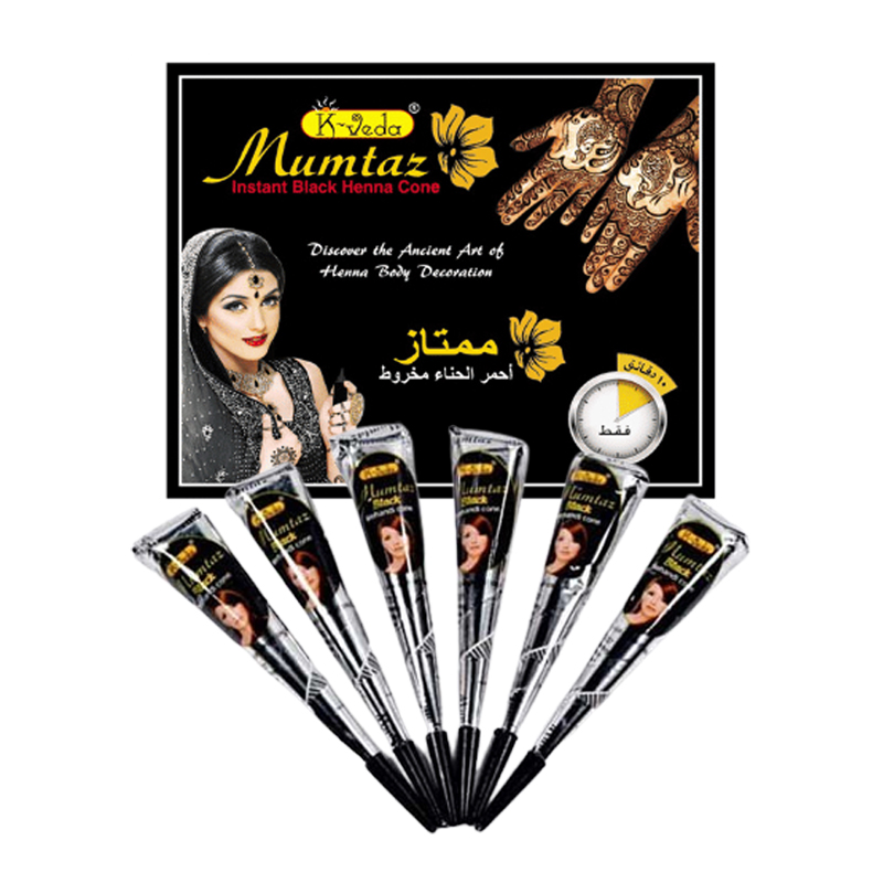 Khojati K-Veda Mumtaz Henna Cone Black Box (12pcs @ 25gr) | Gogobli