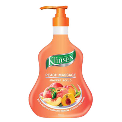 Klinsen Shower Scrub Peach Massage 1000ml (ED: Okt 22) | Gogobli
