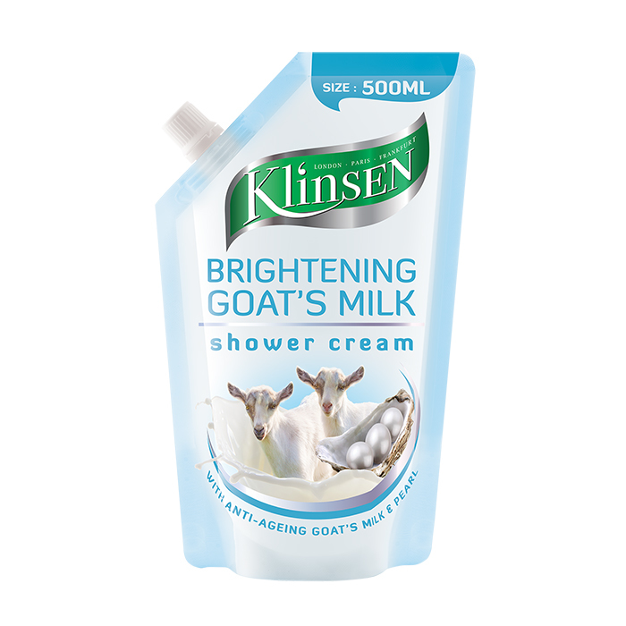 Klinsen Brightening Goats Milk 500ml Refill (ED: Sep 25) | Gogobli