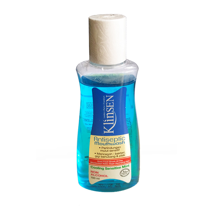 Klinsen Antiseptic Mouthwash Cooling Sensitive Mint 100ml (ED: Mei 22) | Gogobli