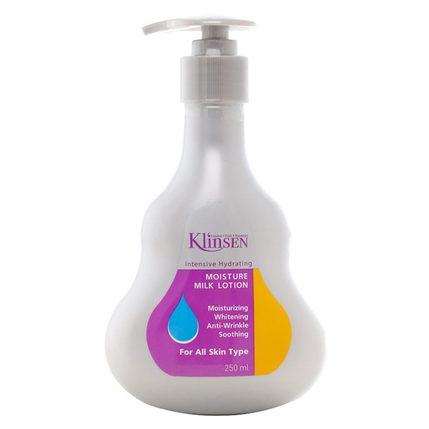 Klinsen Hand And Body Lotion Intensive Hydrating Moisture Milk 250ml Pump (ED: Sep 22) | Gogobli