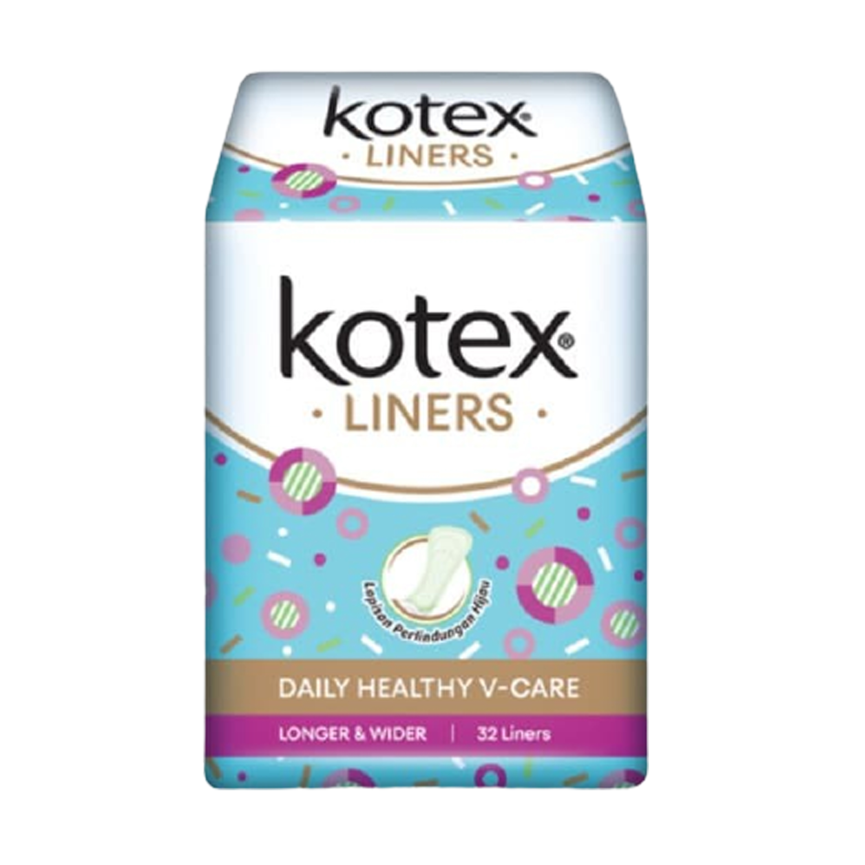 Kotex Liners Daily Healthy V-Care Longer & Wider 32s | Gogobli
