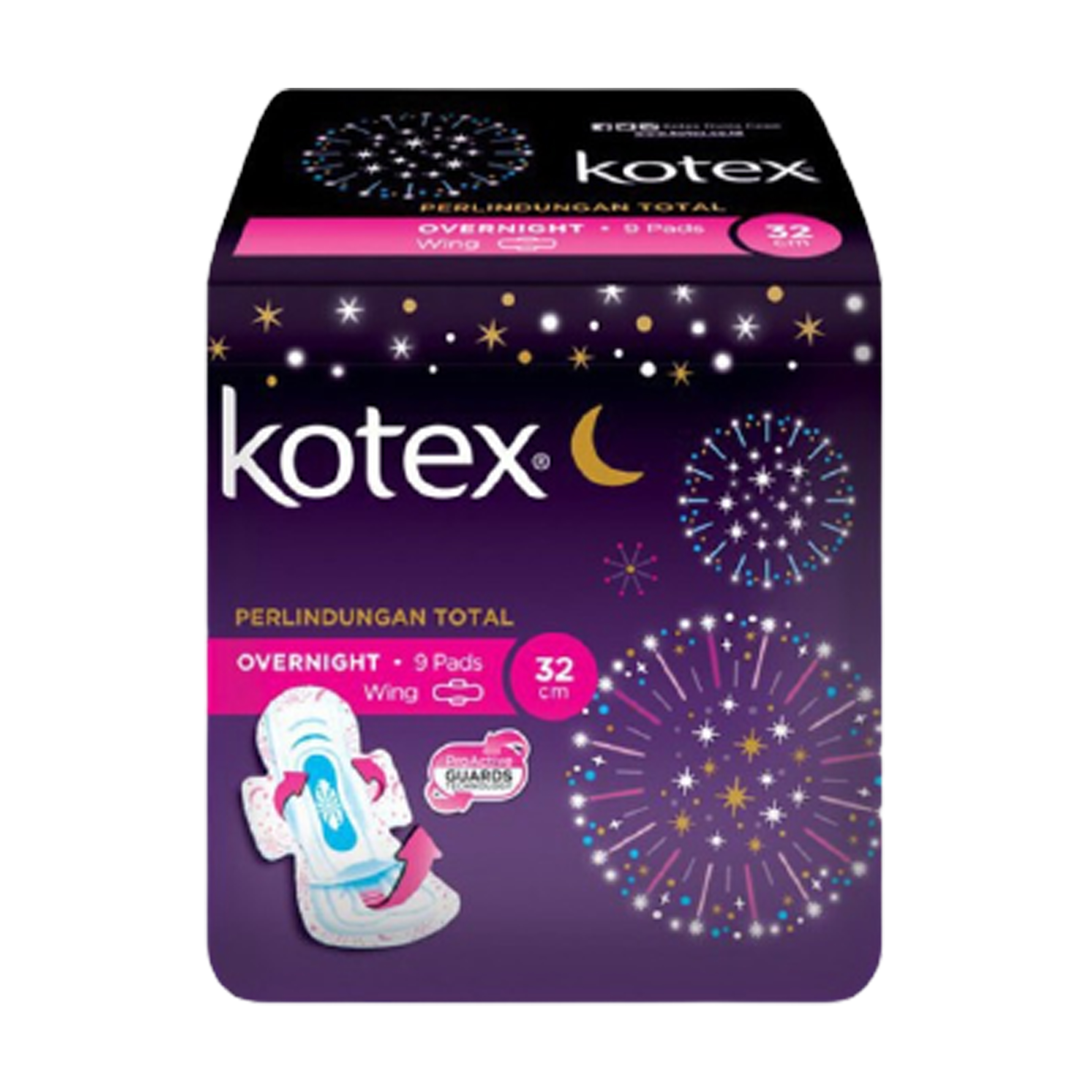 Kotex ProActive Guards Overnight Wing 32cm 9s | Gogobli
