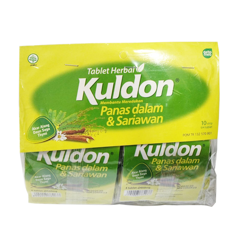 Kuldon Panas Dalam Dan Sariawan Renceng (10 Strip @ 4 Tablet) | Gogobli
