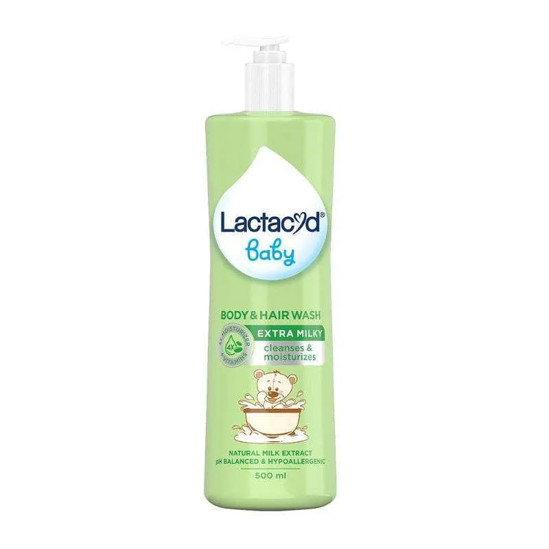 Lactacyd Baby Body & Hair Wash Extra Milky 500ml | Gogobli