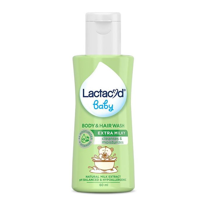 Lactacyd Baby Body & Hair Wash Extra Milky 60ml | Gogobli