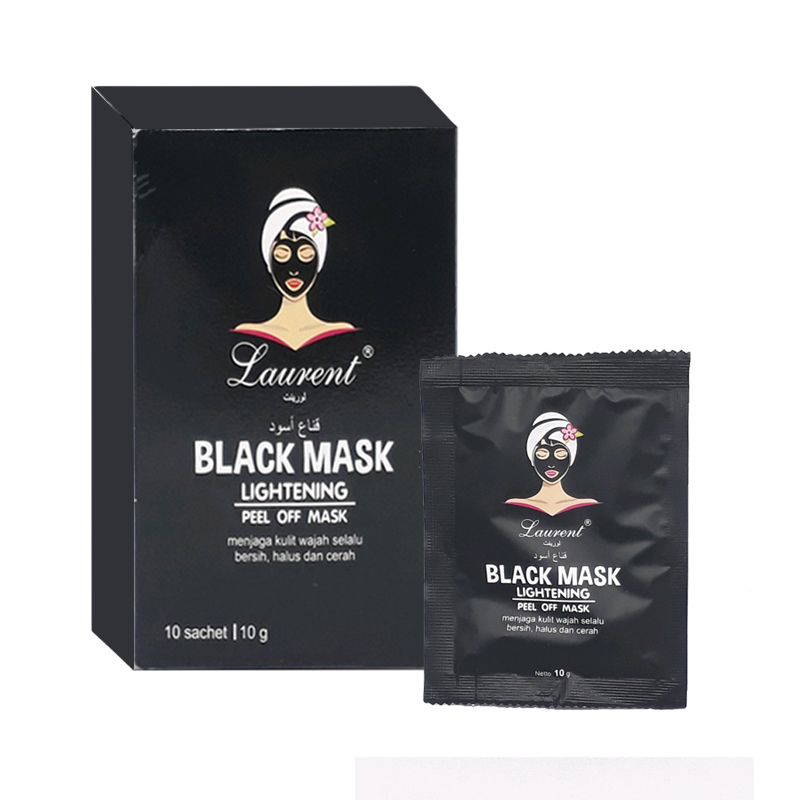 Laurent Black Mask Lightening Peel Off Mask Box (10 Pcs X 10gr) | Gogobli