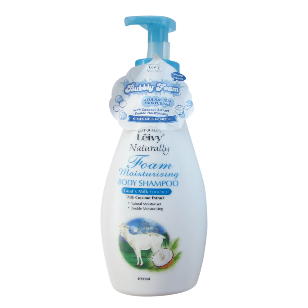 Leivy Foam Body Shampoo Goats Milk With Coconut Extract 1000ml | Gogobli