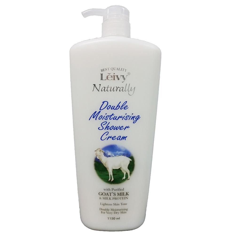 Leivy Shower Cream Pump Goats Milk 1150ml | Gogobli