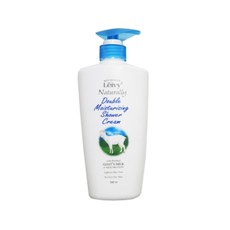 Leivy Shower Cream Pump Goats Milk 500ml | Gogobli