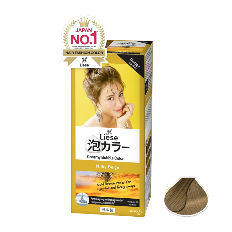 Liese Blaune Creamy Bubble Color Milky Beige 108ml | Gogobli