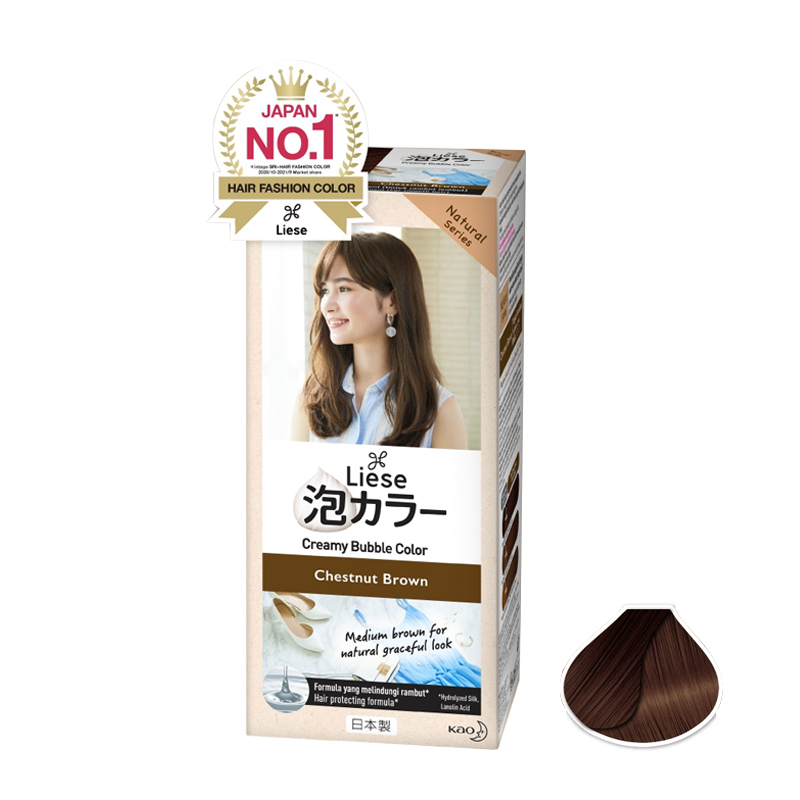 Liese Blaune Creamy Bubble Color Chestnut Brown 108ml | Gogobli