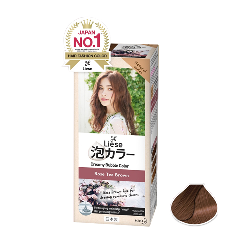 Liese Blaune Creamy Bubble Color Rose Tea Brown 108ml | Gogobli