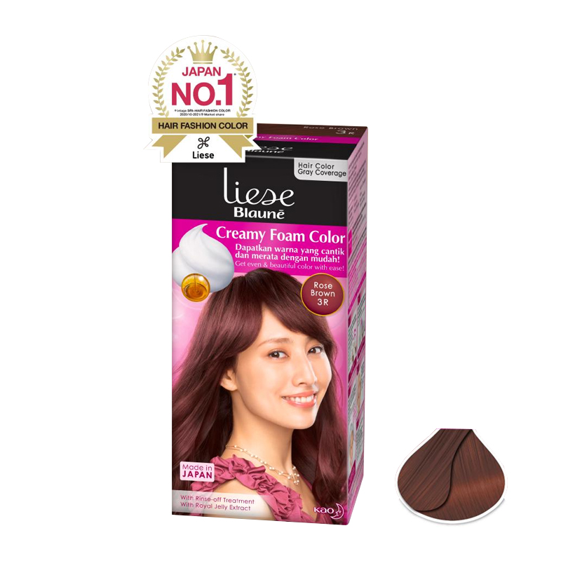 Liese Blaune Creamy Foam Color Rose Brown 3R 108ml | Gogobli
