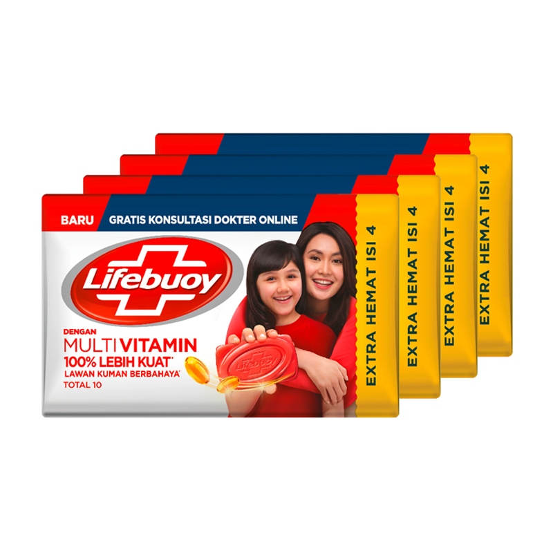 Lifebuoy Antibacterial Total 10 (4X100gr) | Gogobli