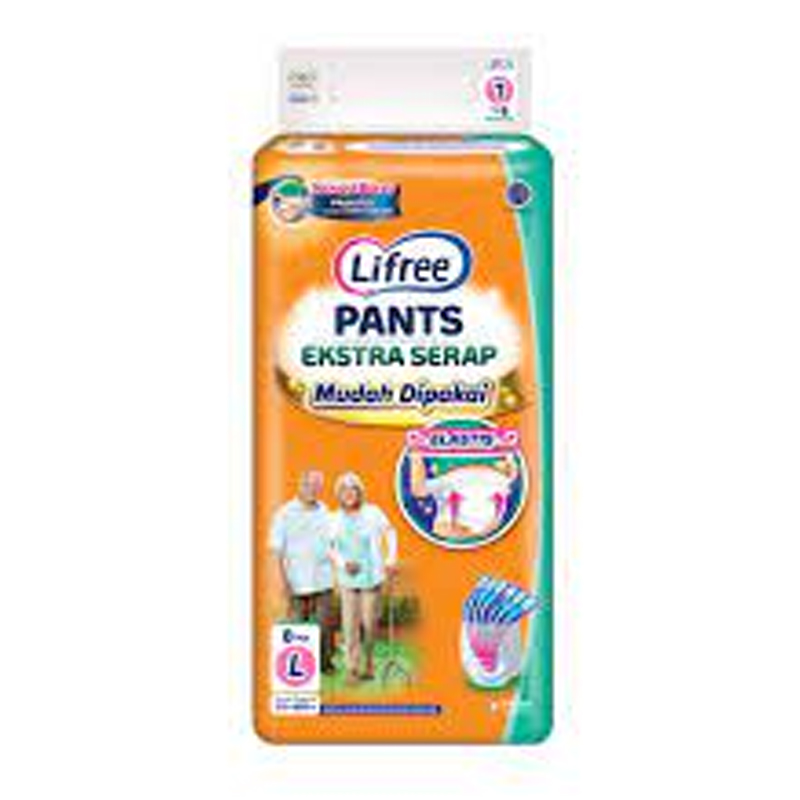 Lifree Popok Celana Ekstra Serap Dewasa L 8pcs | Gogobli