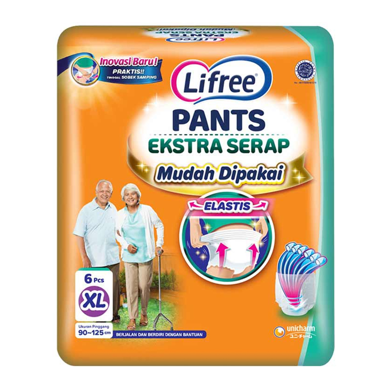 Lifree Popok Celana Ekstra Serap Dewasa XL 6pcs | Gogobli