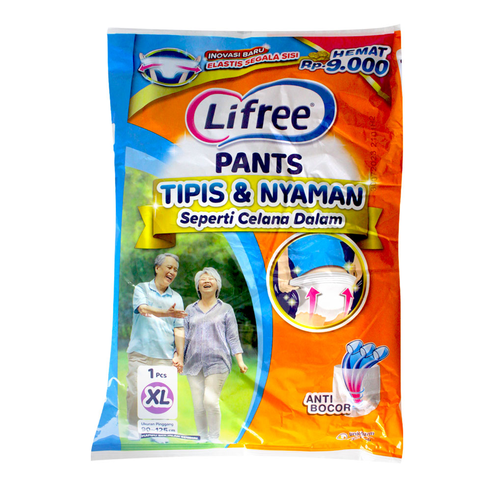 Lifree Popok Celana Tipis Dewasa XL 1pc | Gogobli