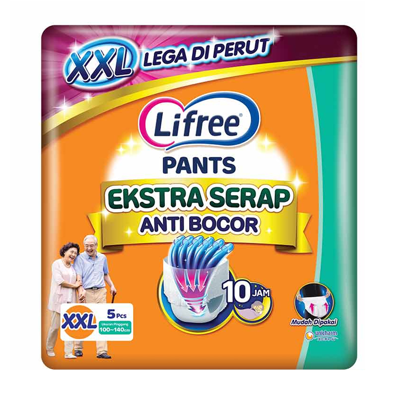 Lifree Popok Celana Ekstra Serap Dewasa XXL 5pcs | Gogobli