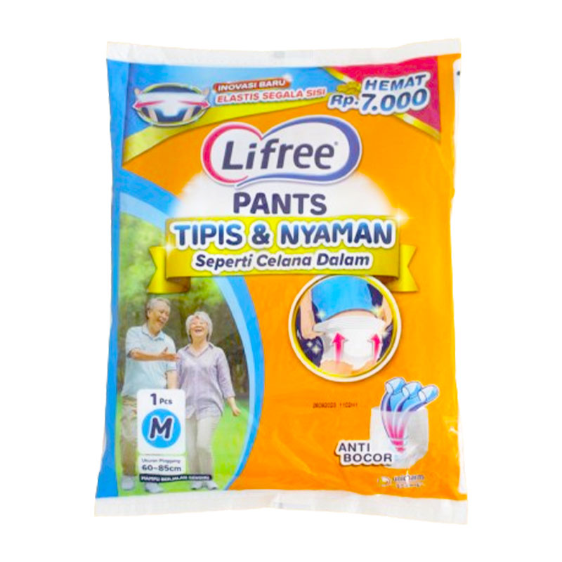 Lifree Popok Celana Tipis Dewasa M 1pc | Gogobli