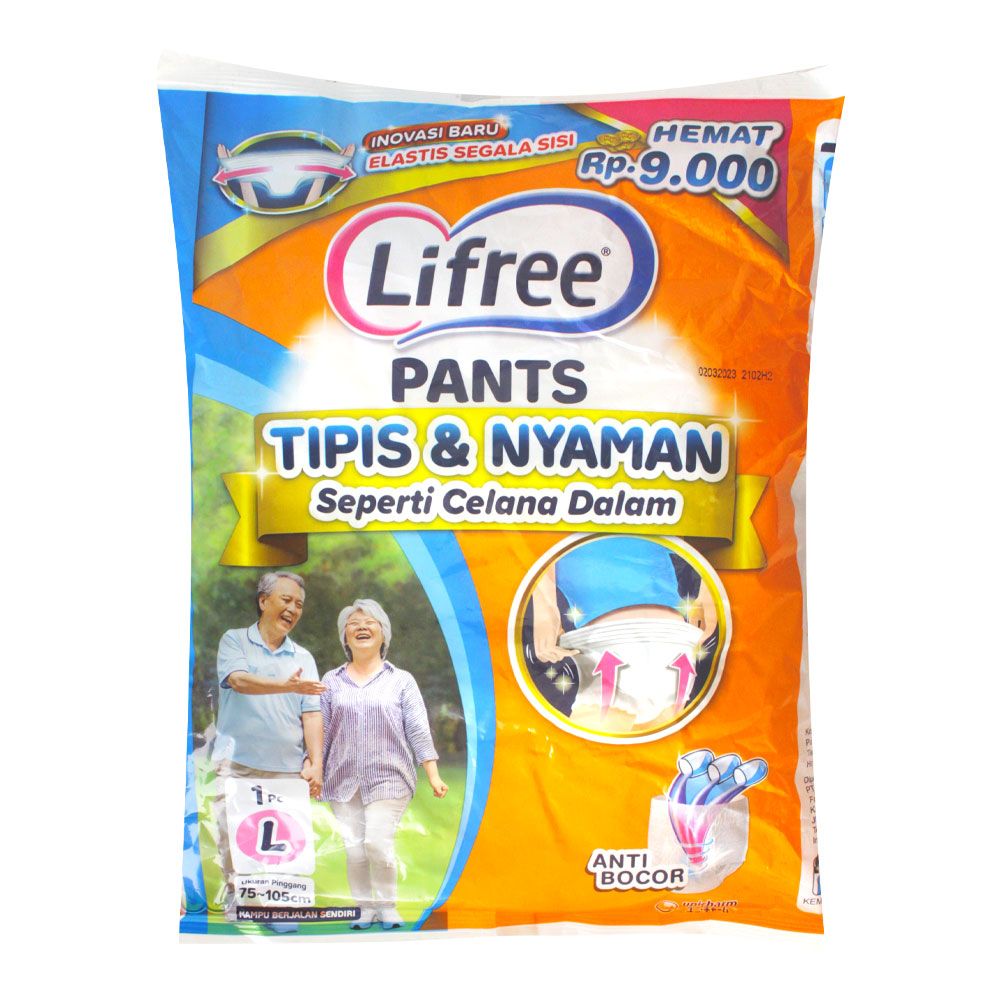 Lifree Popok Celana Tipis Dewasa L 1pc | Gogobli