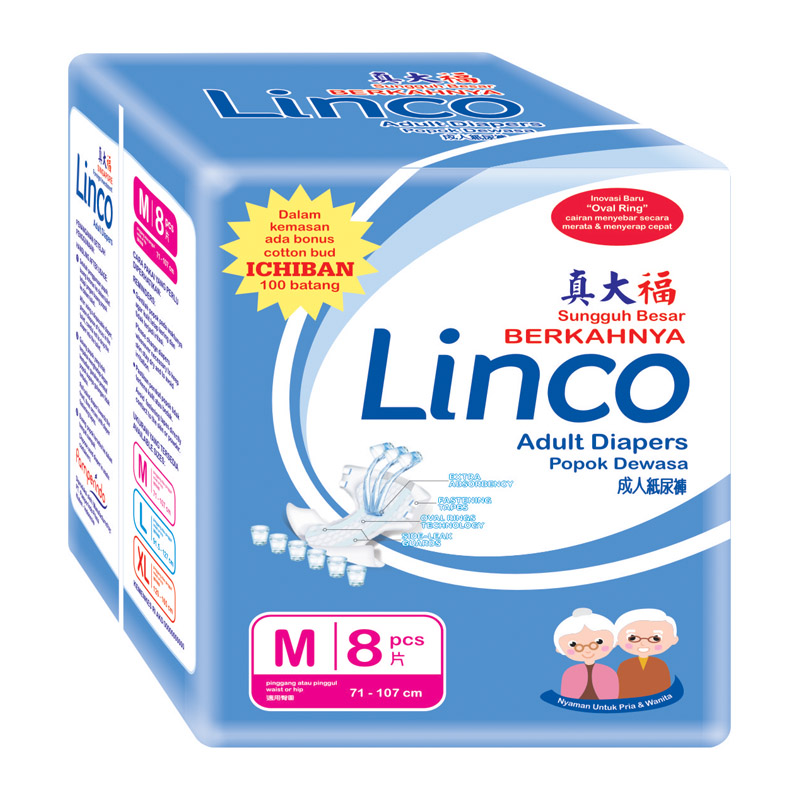 Linco Popok Dewasa M 8pcs | Gogobli