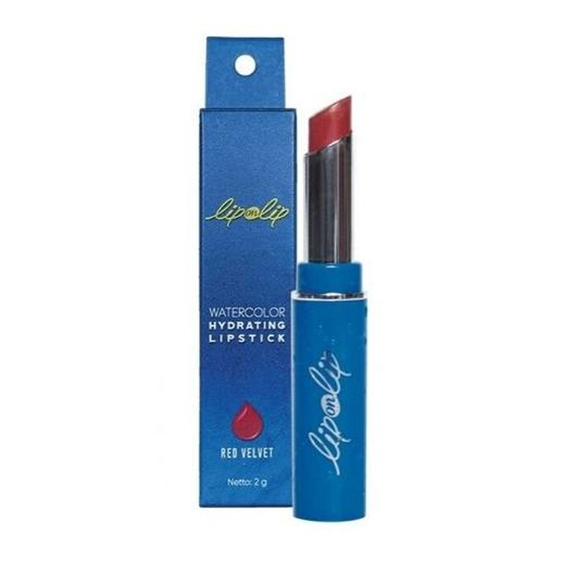 Lip On Lip Watercolor Hydrating Lipstick Red Velvet 2gr | Gogobli