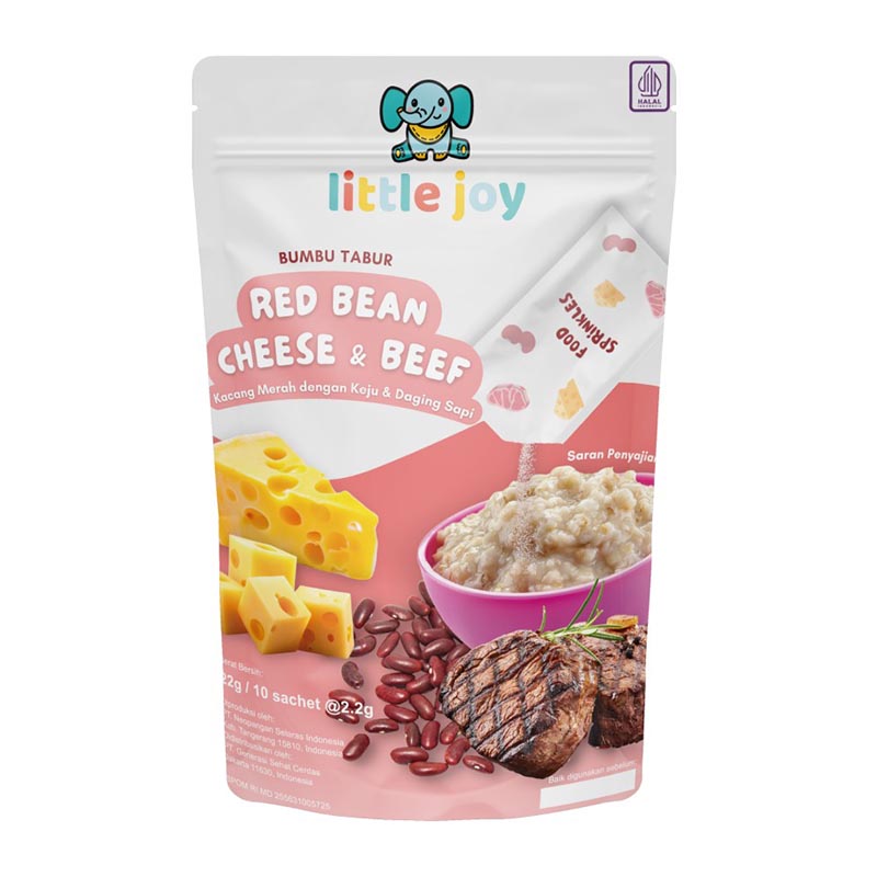 Little Joy Bubuk Tabur BB Booster Cheesy Beef Red Bean 22gr (10 Sachet @2.2gr) | Gogobli