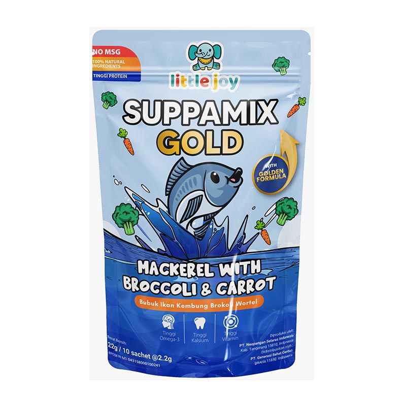 Little Joy Suppamix Gold Mackerel With Broccoli & Carrot 22gr (10 Sachet @2.2gr) | Gogobli